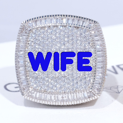 CUSTOM LETTER 3D ICED RING