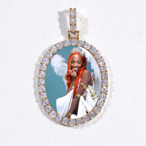 3D Oval Custom Picture Pendant