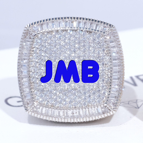 CUSTOM LETTER 3D ICED RING
