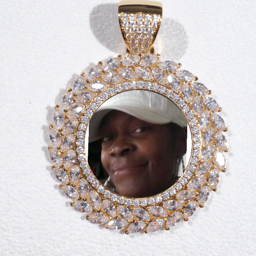 Large 3D Wheat Ear Custom Picture Pendant