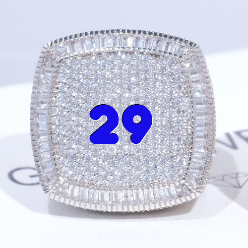 CUSTOM LETTER 3D ICED RING