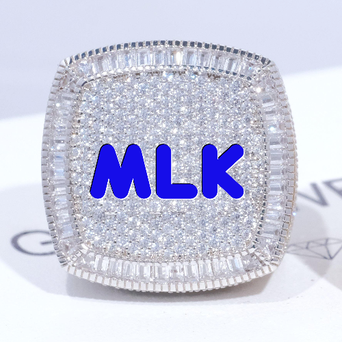 CUSTOM LETTER 3D ICED RING