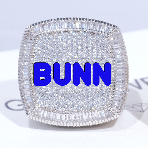 CUSTOM LETTER 3D ICED RING