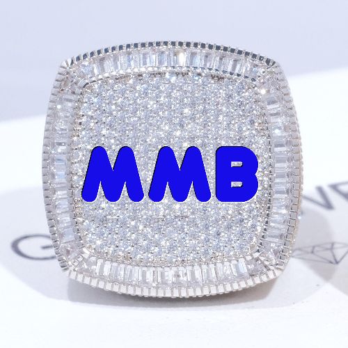 CUSTOM LETTER 3D ICED RING