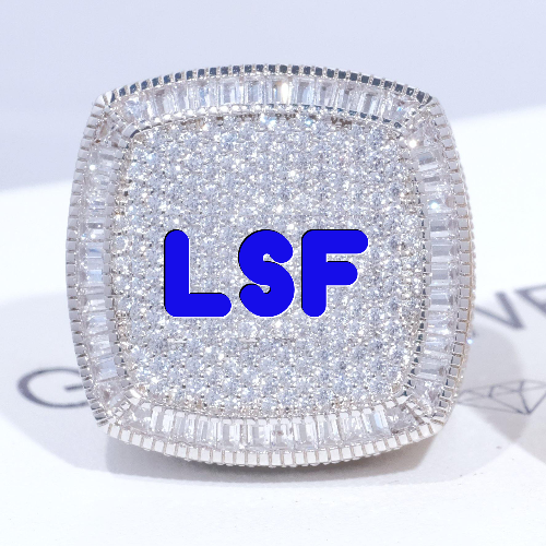 CUSTOM LETTER 3D ICED RING