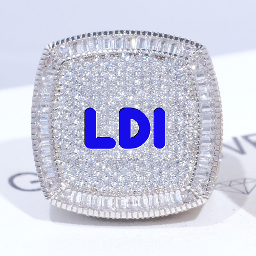 CUSTOM LETTER 3D ICED RING