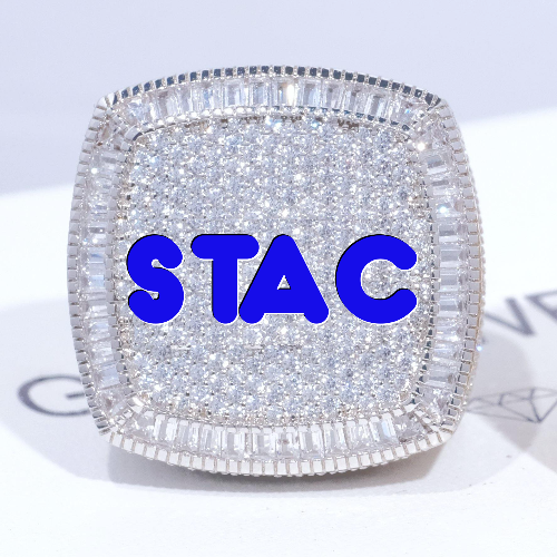 CUSTOM LETTER 3D ICED RING