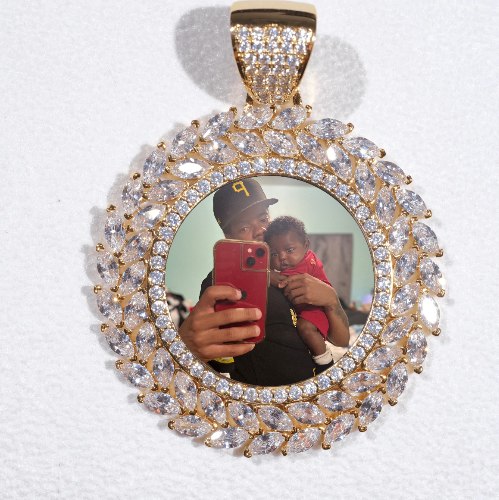 Large 3D Wheat Ear Custom Picture Pendant