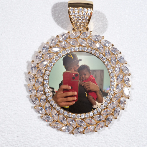 Large 3D Wheat Ear Custom Picture Pendant