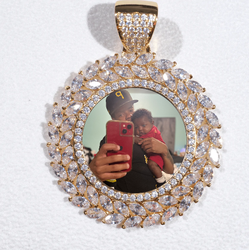 Large 3D Wheat Ear Custom Picture Pendant