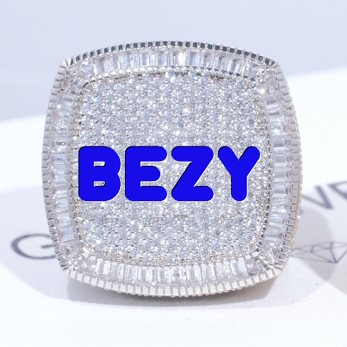 CUSTOM LETTER 3D ICED RING