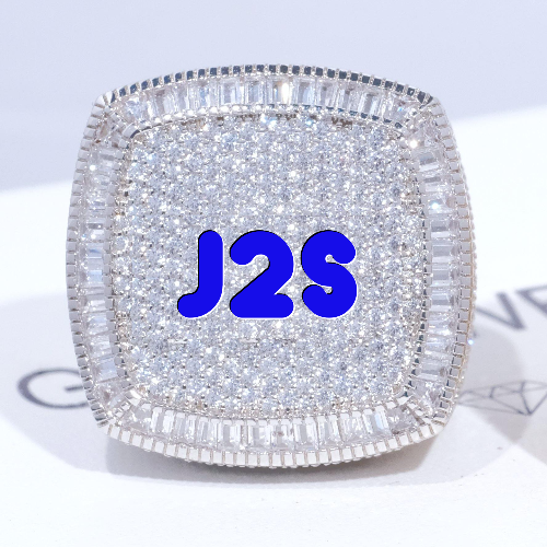 CUSTOM LETTER 3D ICED RING