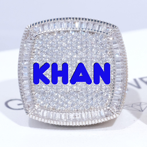 CUSTOM LETTER 3D ICED RING