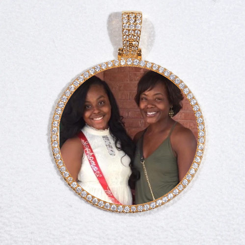 MEDIUM 3D CIRCLE CUSTOM PICTURE PENDANT
