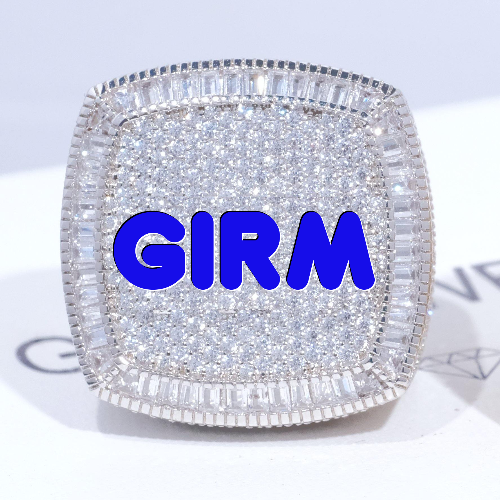 CUSTOM LETTER 3D ICED RING