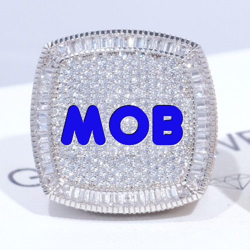 CUSTOM LETTER 3D ICED RING