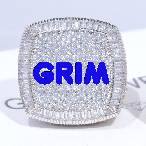 CUSTOM LETTER 3D ICED RING