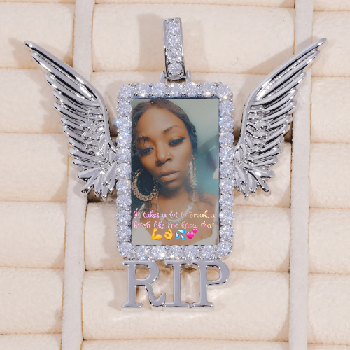 RIP WING 3D CUSTOM PICTURE PENDANT