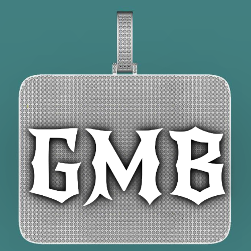 CUSTOM LETTER NECKLACE 3D BIG SQUARE