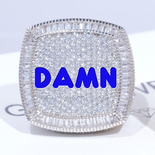 CUSTOM LETTER 3D ICED RING