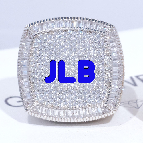 CUSTOM LETTER 3D ICED RING