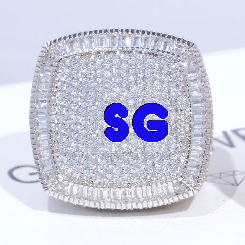 CUSTOM LETTER 3D ICED RING