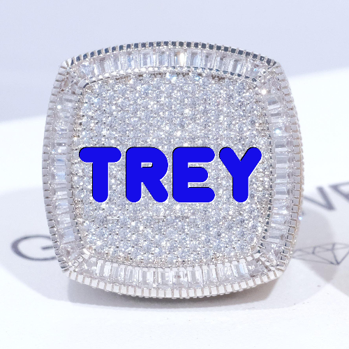 CUSTOM LETTER 3D ICED RING