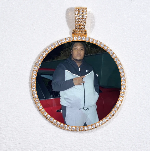 MEDIUM 3D CIRCLE CUSTOM PICTURE PENDANT