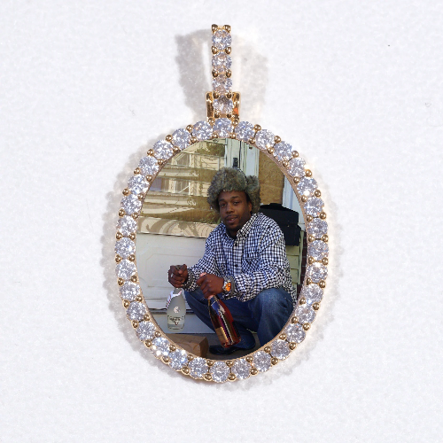 3D Oval Custom Picture Pendant
