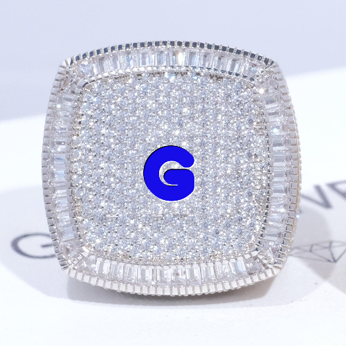 CUSTOM LETTER 3D ICED RING