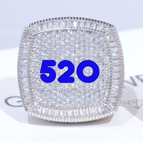 CUSTOM LETTER 3D ICED RING