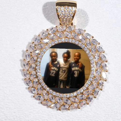 Large 3D Wheat Ear Custom Picture Pendant