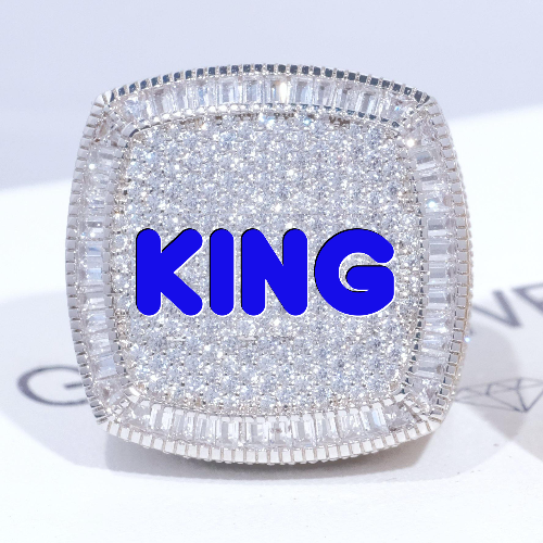 CUSTOM LETTER 3D ICED RING