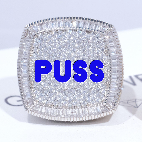 CUSTOM LETTER 3D ICED RING