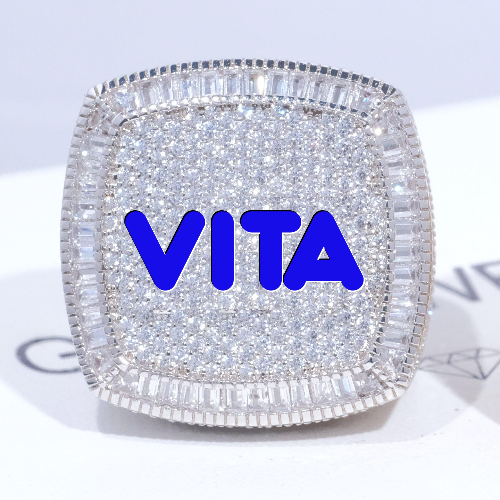 CUSTOM LETTER 3D ICED RING