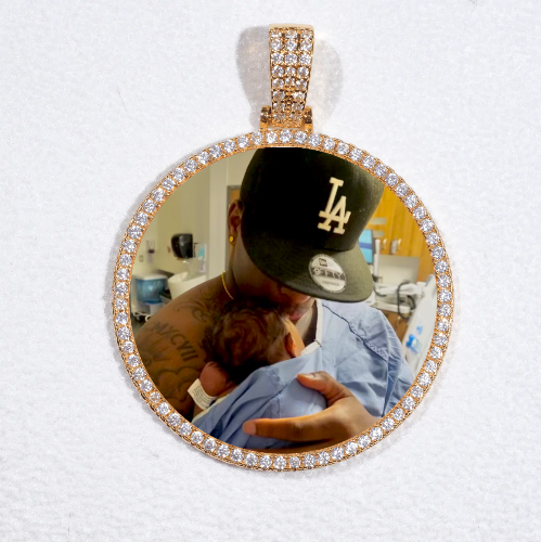 MEDIUM 3D CIRCLE CUSTOM PICTURE PENDANT