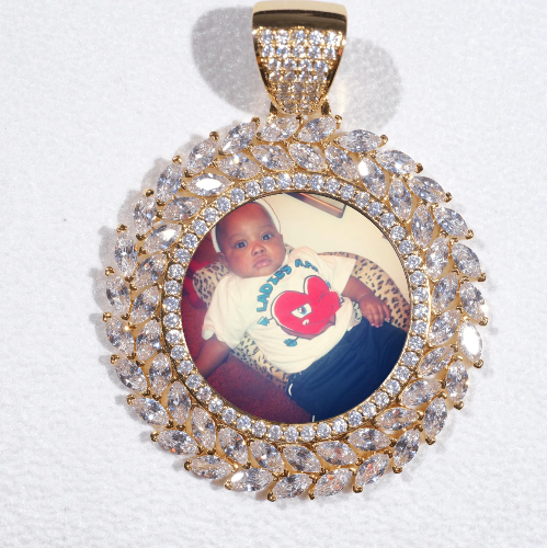 Large 3D Wheat Ear Custom Picture Pendant