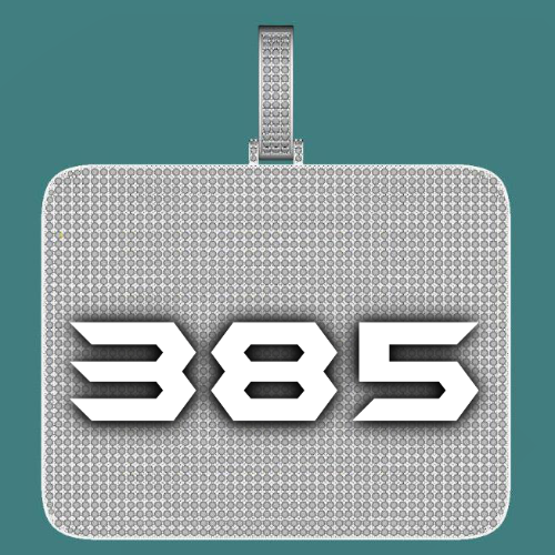 CUSTOM LETTER NECKLACE 3D BIG SQUARE