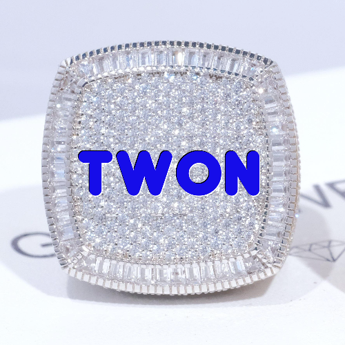 CUSTOM LETTER 3D ICED RING