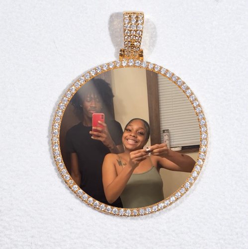 MEDIUM 3D CIRCLE CUSTOM PICTURE PENDANT