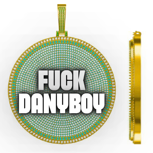 CUSTOM LETTER NECKLACE 3D BIG DISC
