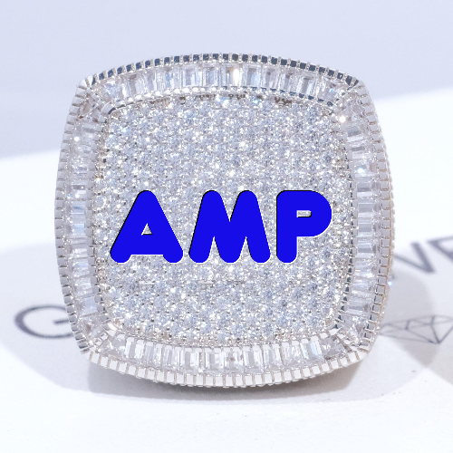 CUSTOM LETTER 3D ICED RING