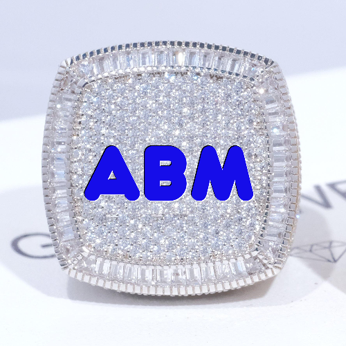 CUSTOM LETTER 3D ICED RING