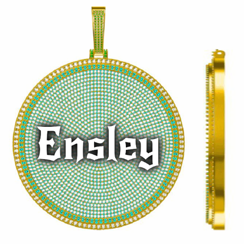 CUSTOM LETTER NECKLACE 3D BIG DISC