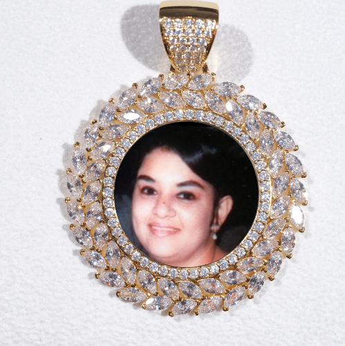 Large 3D Wheat Ear Custom Picture Pendant