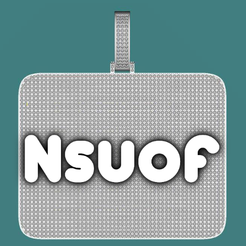 CUSTOM LETTER NECKLACE 3D BIG SQUARE