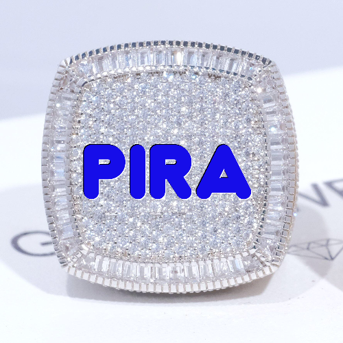 CUSTOM LETTER 3D ICED RING