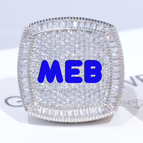 CUSTOM LETTER 3D ICED RING