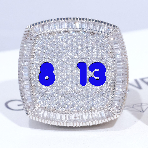 CUSTOM LETTER 3D ICED RING