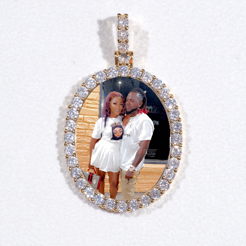 3D Oval Custom Picture Pendant